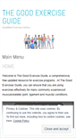 Mobile Screenshot of goodexerciseguide.com